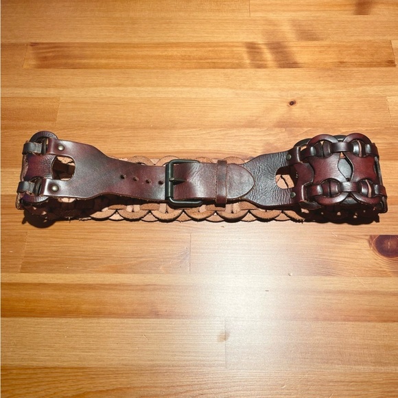 Equal Hands Allison Explorer Genuine Leather Waist Belt Women's Small Brown - Picture 3 of 16